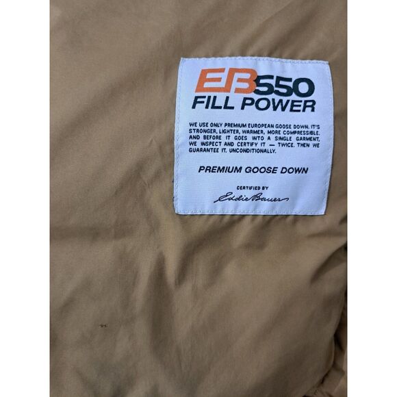 Eddie Bauer mens large brown jacket puffer goose down YUKON ARISTOCRAT PREMIUM - Picture 8 of 9